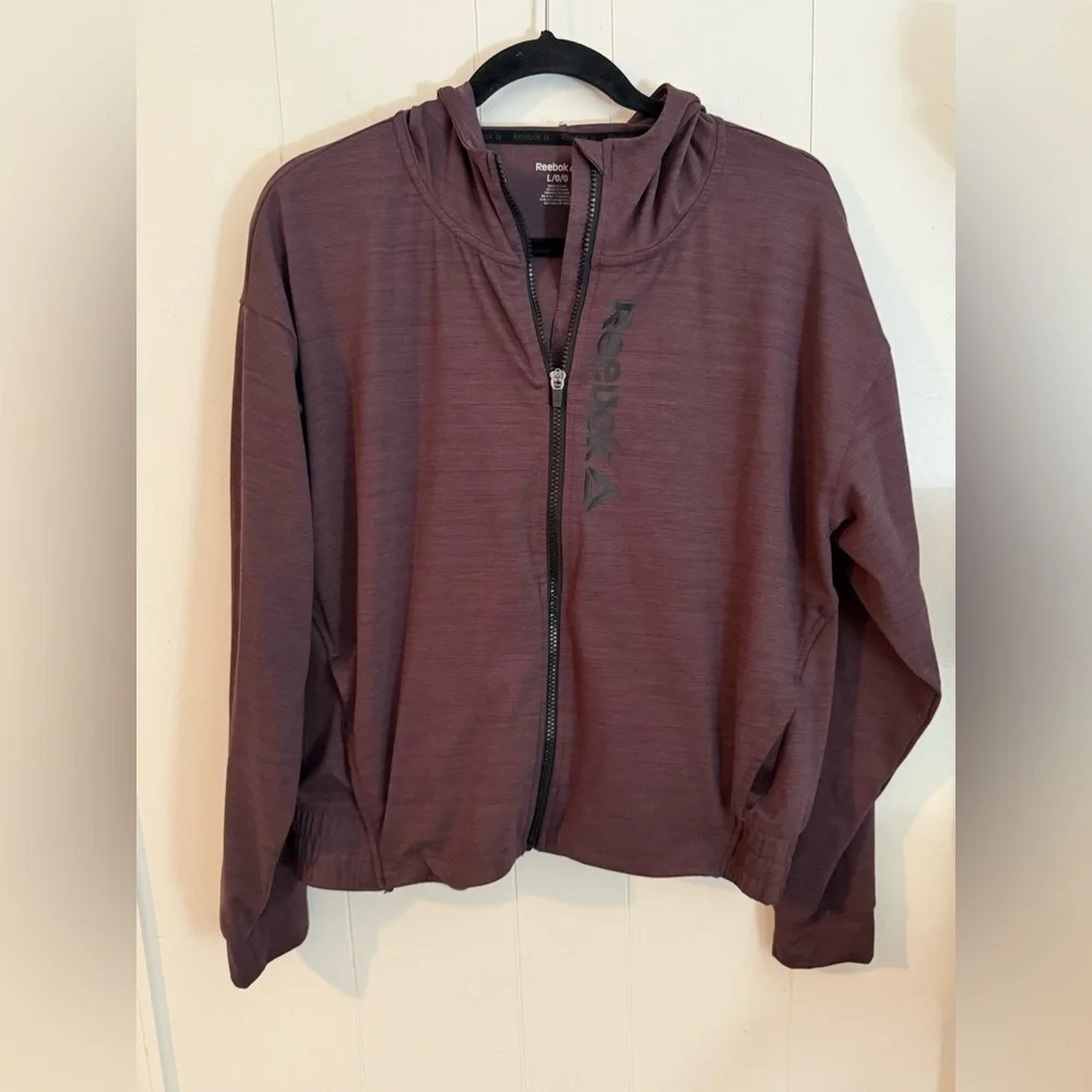 Reebok Women's Flex Cropped Peformance Jacket With Front Pockets, Size L